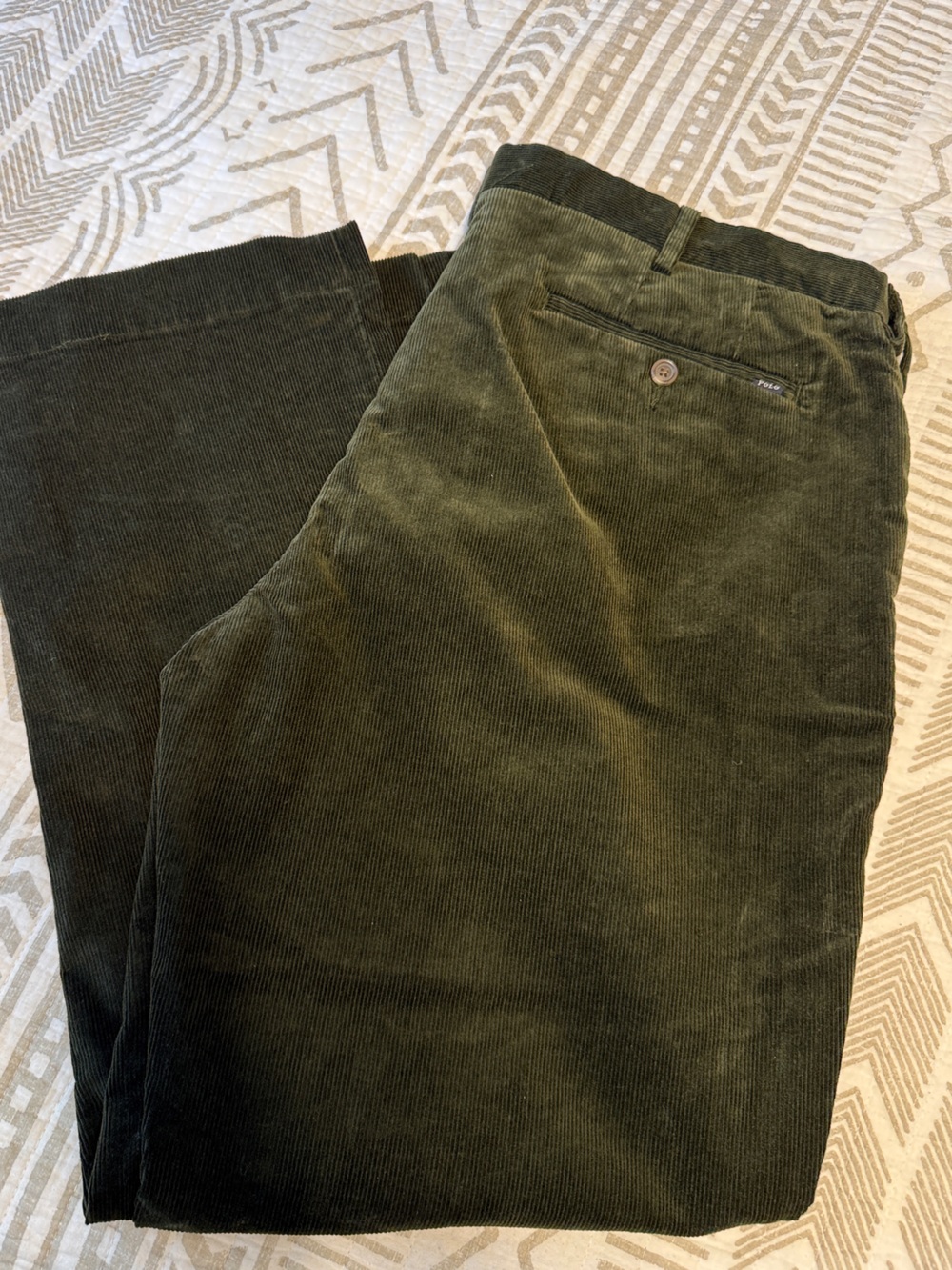 Polo by Ralph Lauren Dark Olive Hunter Corduroy Men's Pants 38x30